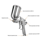 PISTOLA PARA PINTAR POR  GRAVEDAD VASO ALUMINIO BOQUILLA 2.0MM REF 13060-2